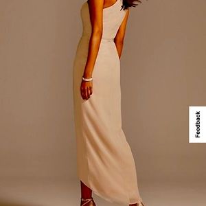 Chiffon one Shoulder Tulip Hem Bridesmaid Dress